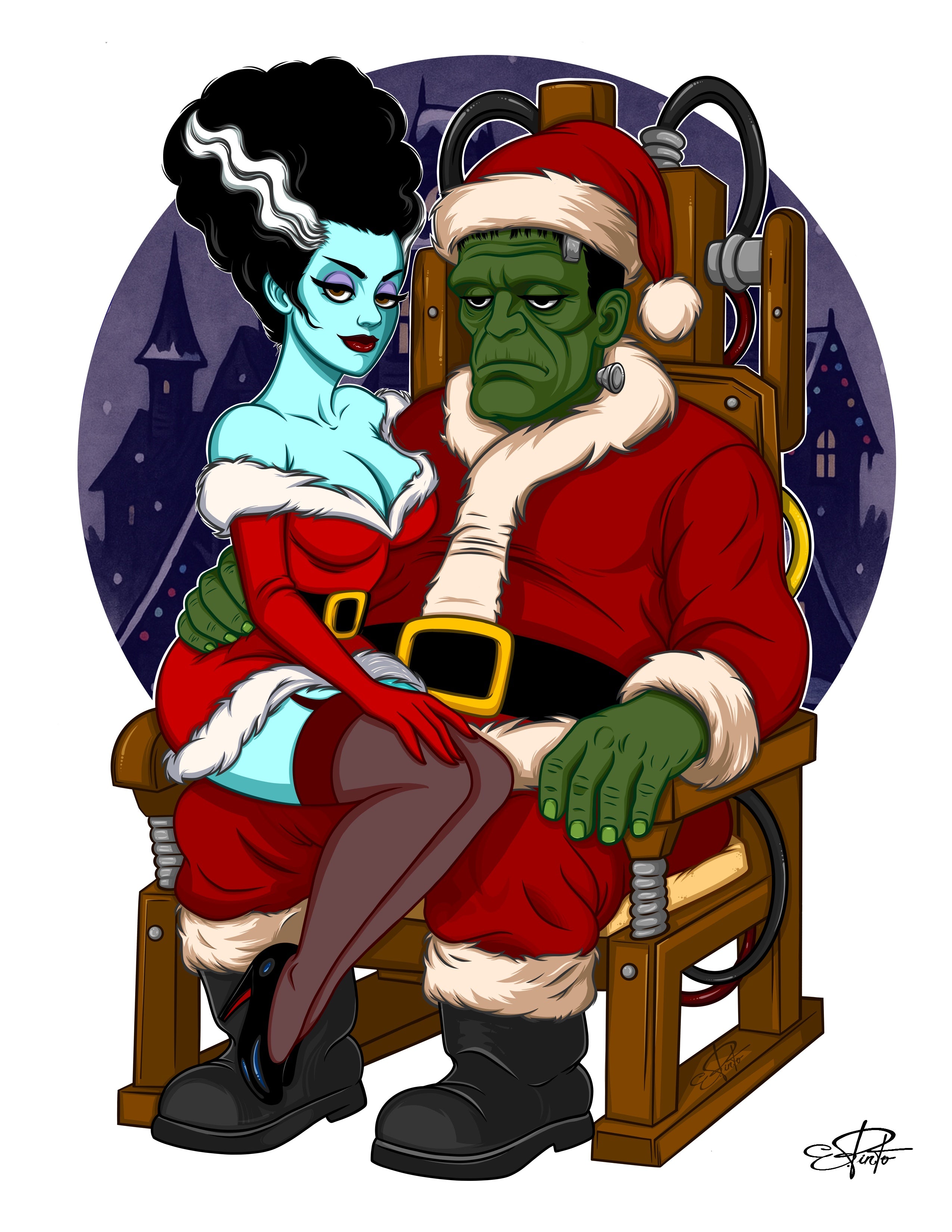 "Santa Baby" 13x19 Inch Fine Art Print on Watercolor Paper